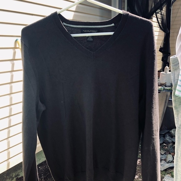 Banana Republic Silk Cotton Cashmere  Brown size medium V Neck sweater - Picture 8 of 9
